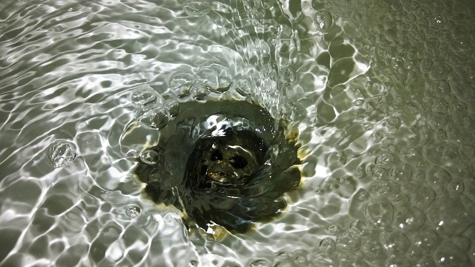 water going down a drain
